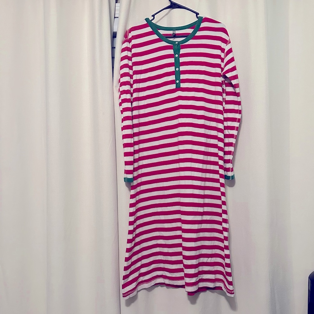 Hanna Andersonn adult striped nightgown dress pajama